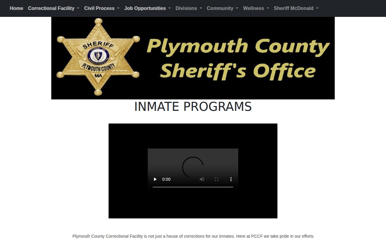 Plymouth County release planning and PCCF reentry programs